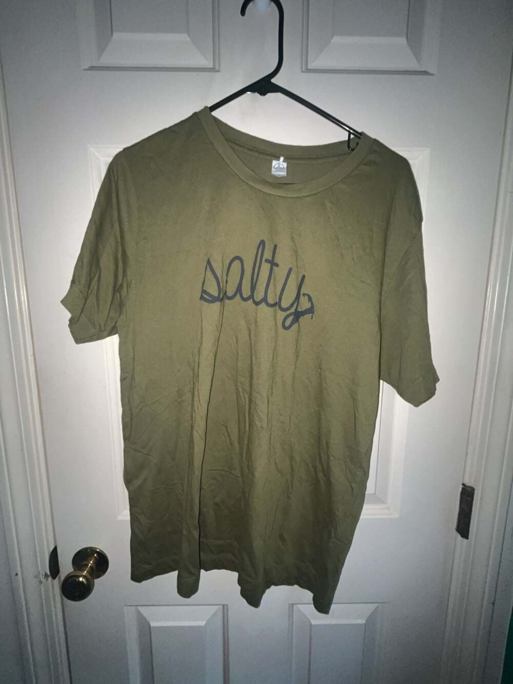 Alternative Apparel Salty Graphic Short Sleeve T-Shirt Olive Green